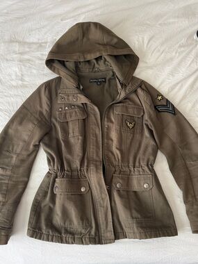 Military utility jacket fleece lined jacket